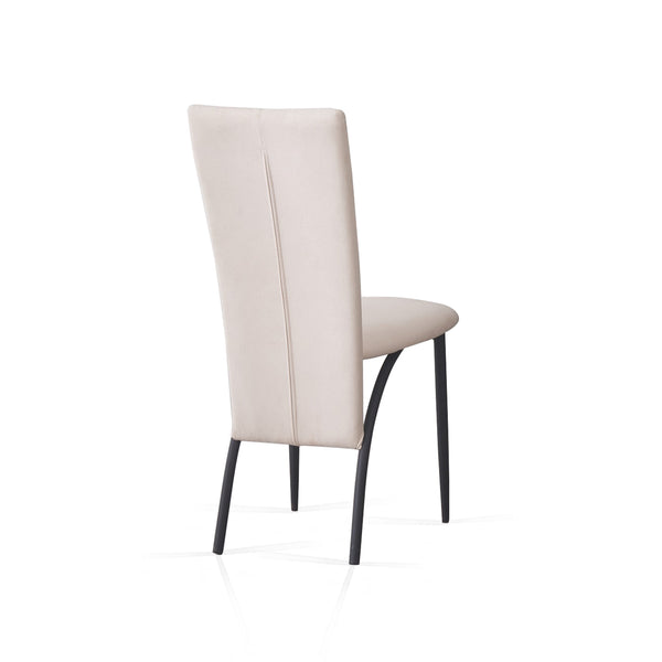 Matteo Dining Chairs High Backrest Upholstered Cream Set of 2 /4 /6 pcs