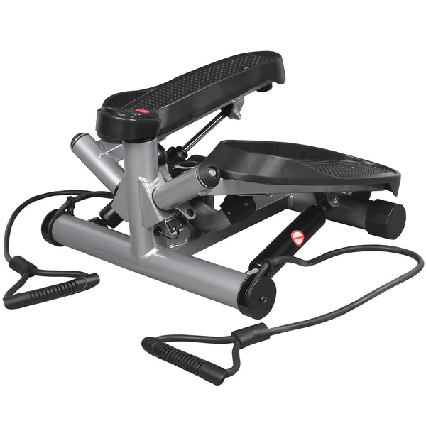 Leikefitness Portable Twist Stair Stepper Adjustable Fitness Machine with Bands and LCD Monitor ST6610