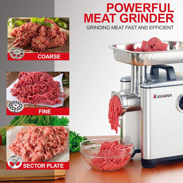 Kitchener Electric Stainless Steel High HP Meat Grinder sku:GBM010