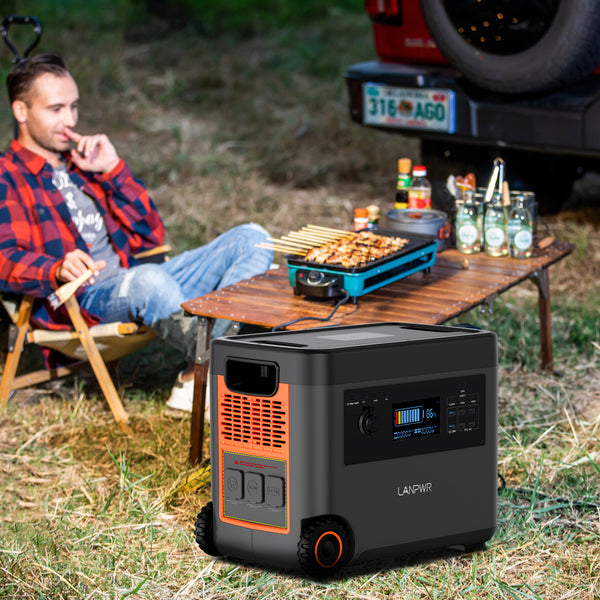 LANPWR 2500W Portable Power Station Solar Generator D5-2500-BG