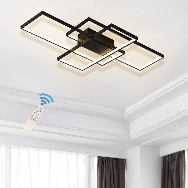 Garwarm Dimmable/Undimmable LED Ceiling Light, Modern Ceiling Lamps with Remote Control, 50W Chandelier Fixture for Living Room Bedroom