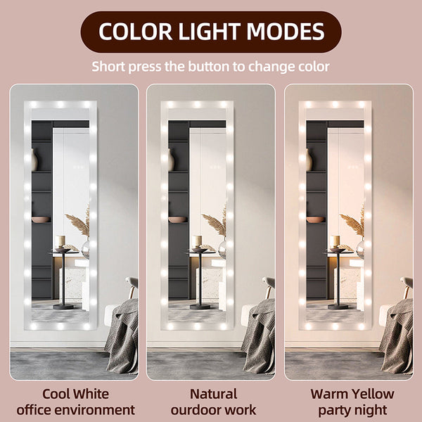 Matteo Full-length Hollywood Vanity Cheval Mirror 160x50cm 20 bulbs MT001805020FL