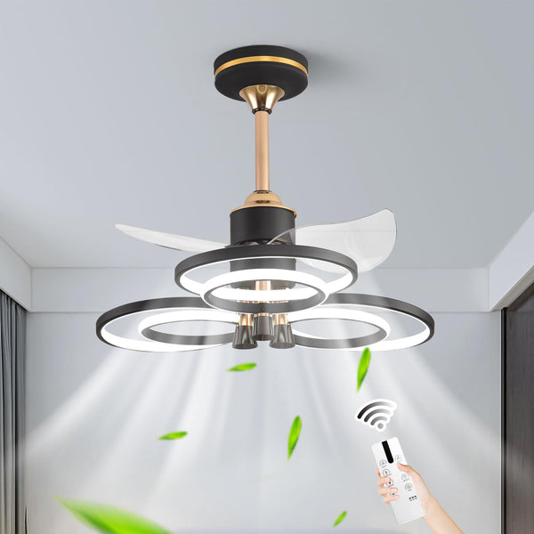 Garwarm Dimmable LED Ceiling Fan Light with Remote