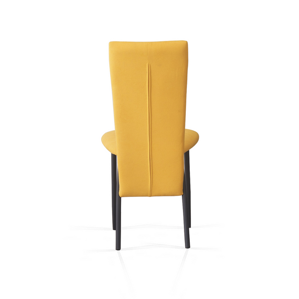 Matteo Dining Chairs High Backrest Upholstered Yellow Set of 2 /4 /6 pcs