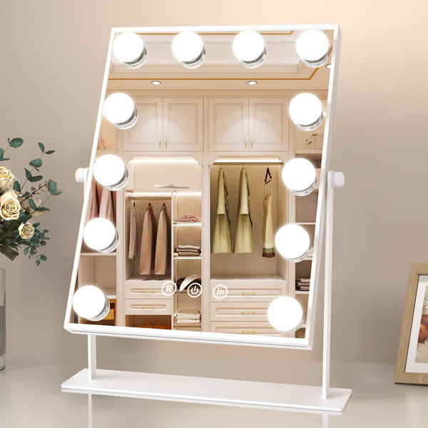 FASCINATE Hollywood Vanity Make Up Mirror with 12 Dimmable Bulbs 37x48cm