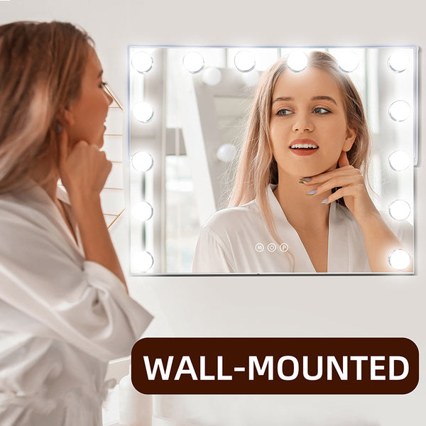 Hollywood Vanity Mirror with 14 Dimmable LED Bulbs,Touch Screen, Tabletop, SKU:MT005040