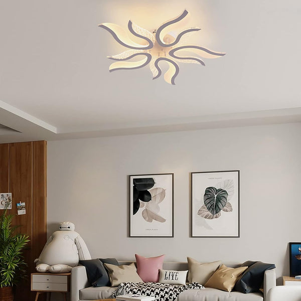 Garwarm LED Ceiling Light, 50W Flush Mount Ceiling Chandeliers Lights Fixture, Ceiling Lamp Chandelier for Living Room, Bedroom