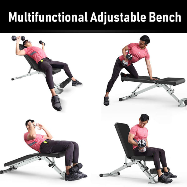 Leikefitness Adjustable Weight Bench Foldable Workout Exercise Dumbbell Bench GM5810