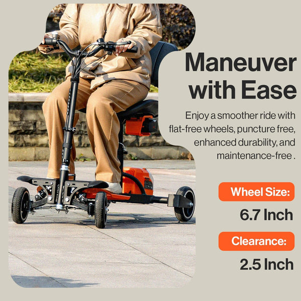 Superhandy 4-Wheels Lightweight Foldable Mobility Scooter 330lbs Capacity GBTS019