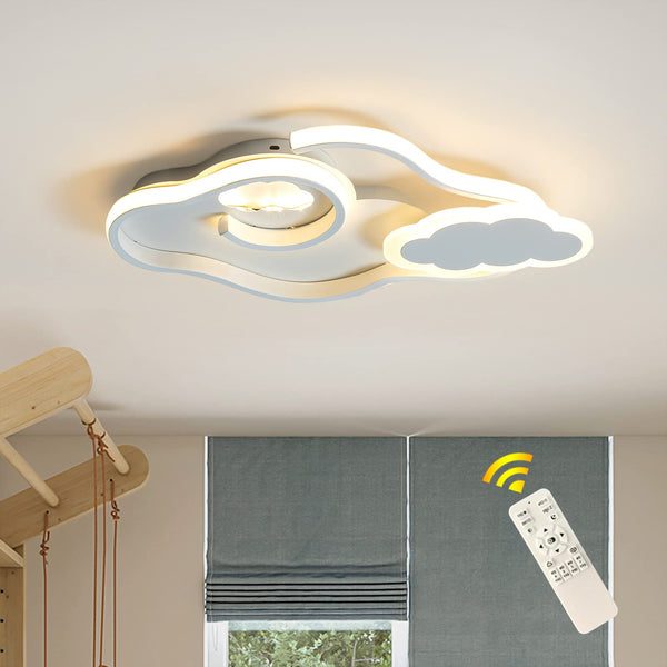 Garwarm 42W Modern LED Ceiling Light White Dimmable Cloud Acrylic Ceiling Lamp