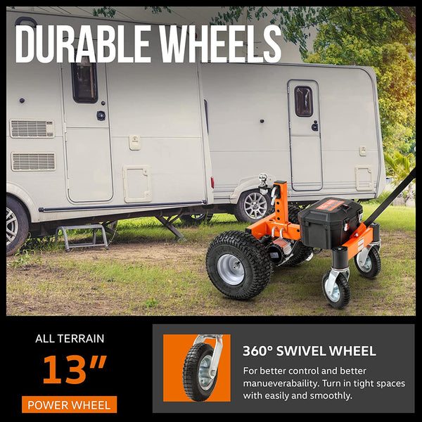 SuperHandy Electric Trailer Dolly 3600LBS Trailer DC 24V 800W 7Ah w/Heavy Duty 2" Ball Hitch Mount SKU:GBOS008