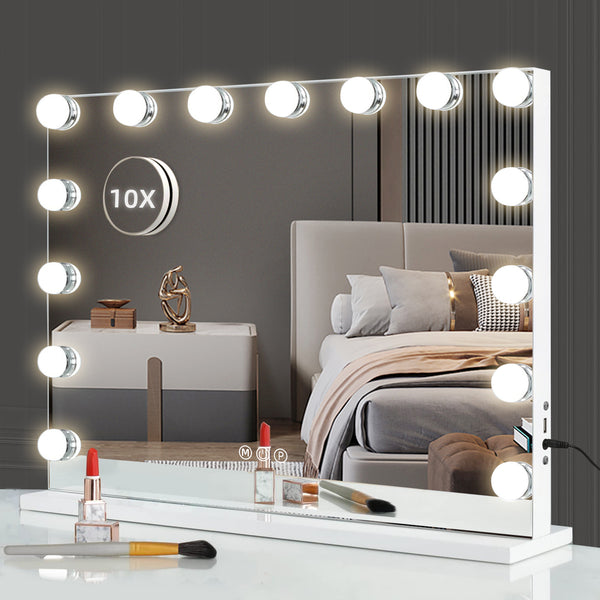 Matteo Hollywood Makeup Vanity Mirror 15 Dimmable LED Bulbs, Dressing Table SKU:MT005846-1