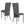 Matteo 2 / 6 PCS Grey Suede Fabric Dining Chairs with Matte Metal Legs for Kitchen and Living Room