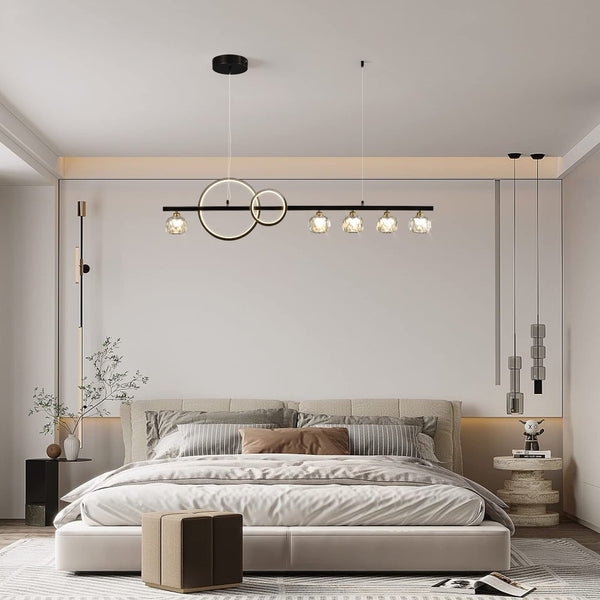 Garwarm Modern Pendant Light Dimmable Pendant Lamp with Remote