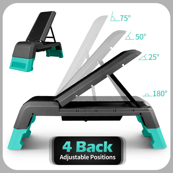 Leikefitness Multifunctional Aerobic Deck & Adjustable Workout Bench GM5821