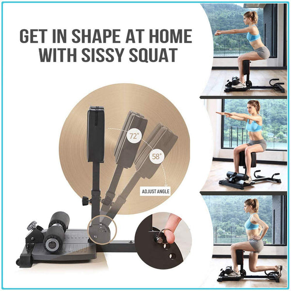 Leikefitness Deluxe Multi-Function Sissy Squat Bench for Home Gym Leg Workouts GM8400