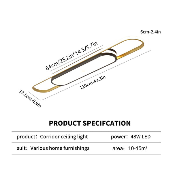 Garwarm Modern Dimmable Acrylic LED Ceiling Lamp with Remote Control