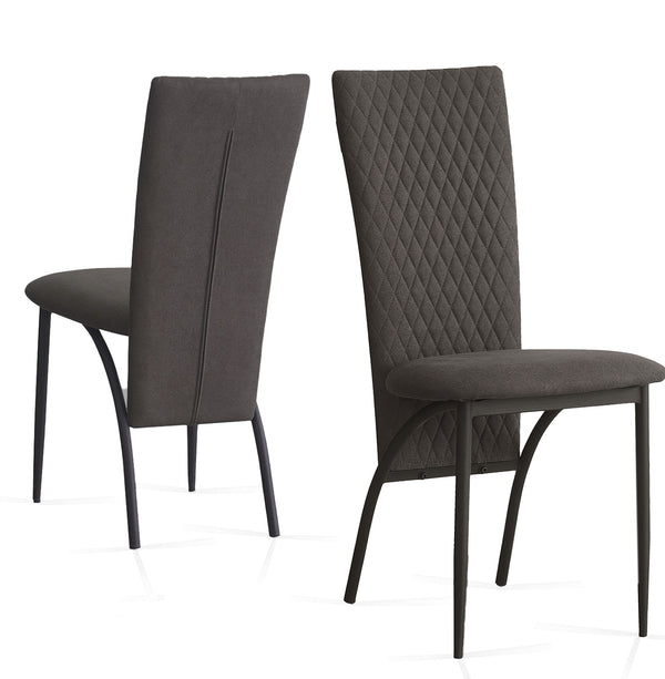 Matteo Suede Fabric Dining Chairs with Matte Metal Legs for Kitchen and Living Room 2 /4 /6 pcs