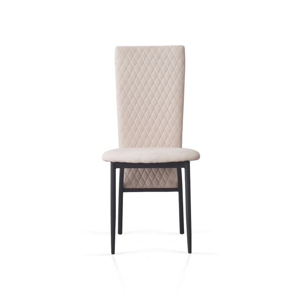 Matteo Dining Chairs High Backrest Upholstered Cream Set of 2 /4 /6 pcs