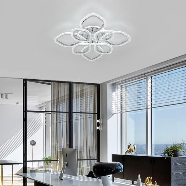 Garwarm LED Leaf Ceiling Light Chandeliers with Remote for Lounge Dining Room Kitchen