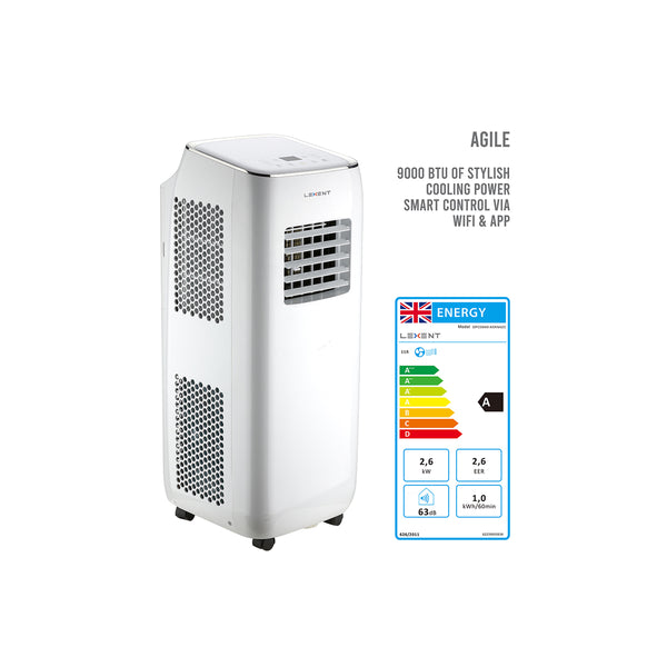 LEXENT AC5a AGILE 9000 BTU Stylish Portable Air Conditioner, Air Cooler, Dehumidifier (Refurbished with 1 year warranty)